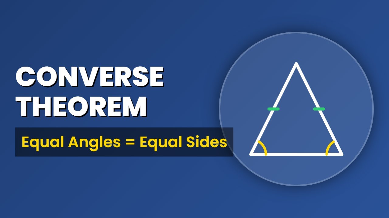 Converse of Isosceles Triangle Theorem: Equal Angles = Equal Sides