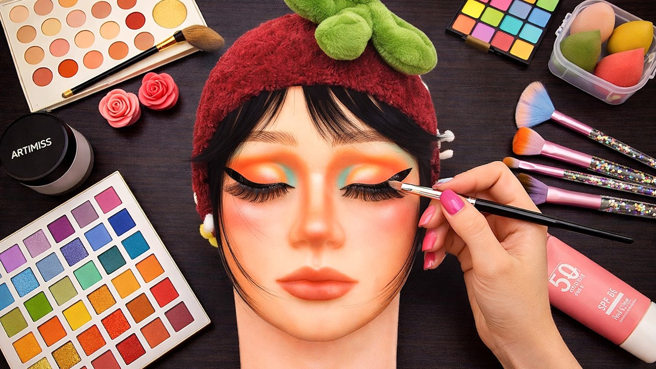 ASMR Makeup Compilation For Sleep | 1 Hour (No Talking) 05