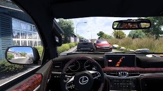 Euro Truck Simulator 2 : 2021 Lexus LX 570 Supper Sport gameplay on roads with a lot of traffic screenshot 3