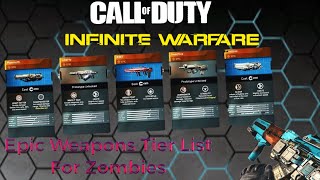 Epic weapons Tier List! for :{Zombies]: