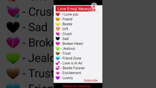 Heart emoji meaning/All Love sign emoji meaning in English shorts viral