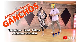 TANGO TIPS:  "Ganchos"  Technique | Lead  | Follow | Common mistakes. screenshot 1