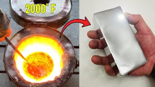 Mirror Polished Bullion from Scrap (And A Total Failure) - Melting Aluminum At Home