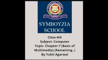 Class-4th | Computer | Chapter-7 (Basics of Multimedia) (Remaining...)