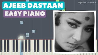 Miniatura de vídeo de "Ajeeb Dastan Hai Yeh (1960) - Old Hindi Songs Piano Tutorial | Learn to Play | Lata Mangeshkar"