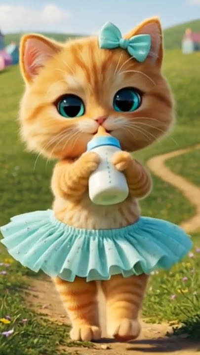 Dudi dudi dum dum 🍼 Cute Kitten In a Tutu 😻 #dudidudidam #viralcat #shorts #cute #shortsfeed