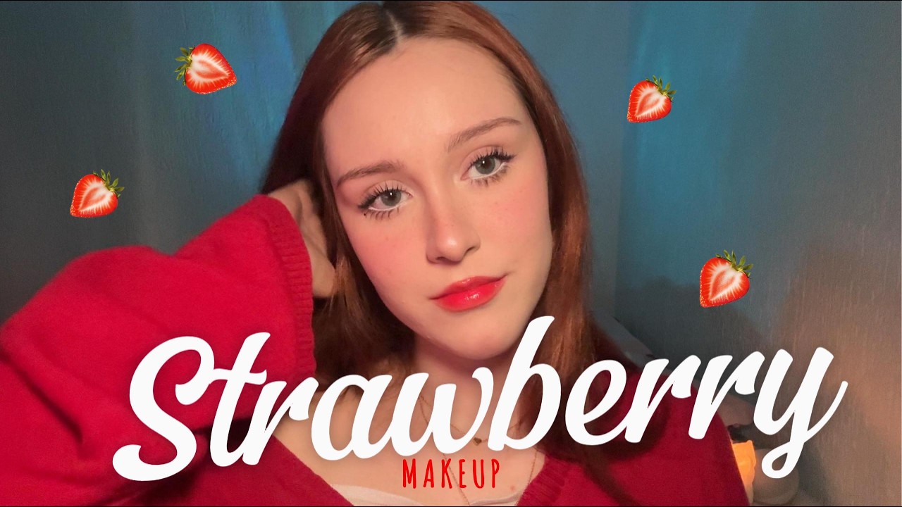 Strawberry makeup  ݁⋆ꨄ︎˚.⋆ paso a paso 🍓🍰