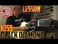 Black Diamond by KISS (Guitar lesson, lead & rhythm)