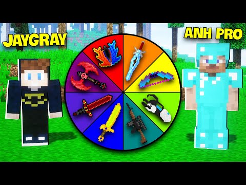 JAYGRAY THAM GIA VÒNG QUAY VŨ KHÍ SIÊU NGUY HIỂM CỦA ANH PRO TRONG MINECRAFT*ANH PRO TẶNG KIM CƯƠNG