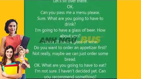 Lesson 35 At The Restaurant |Small Talks | Anh Ngữ BUS