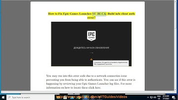 Fix Epic Games Launcher SU-BI-CA: Build info client auth error (2023 Updated)