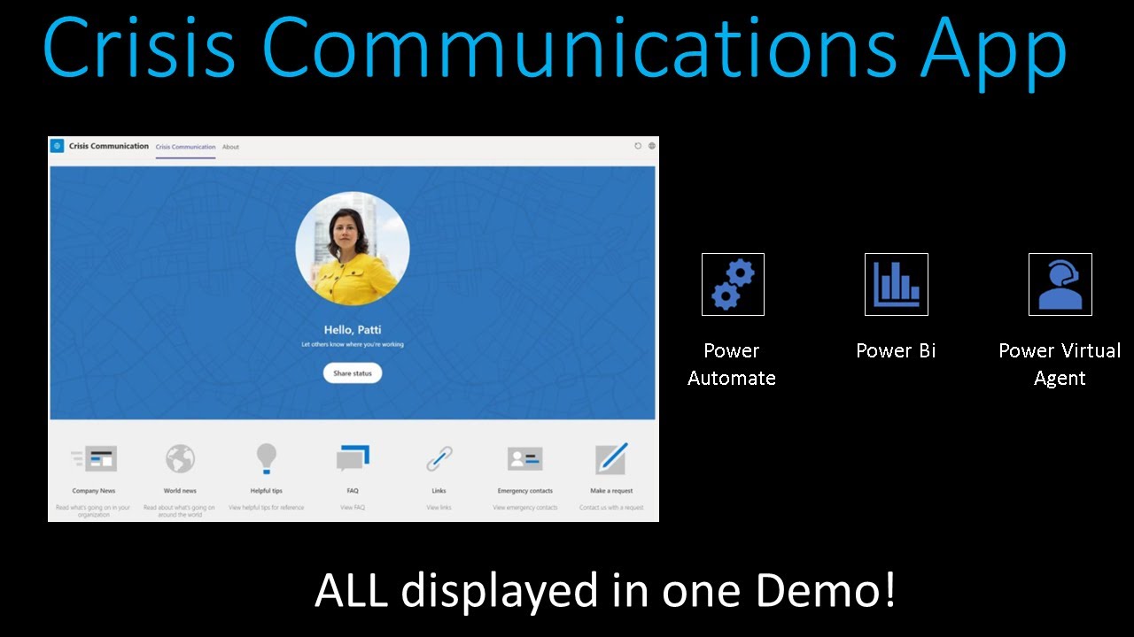 Power Platform Demo ALL in One App - Crisis Communication