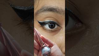 How to Apply SILVER EYELINER ✨ #youtubeshorts #makeup #shorts #shortvideo #trending #viral #ytshorts