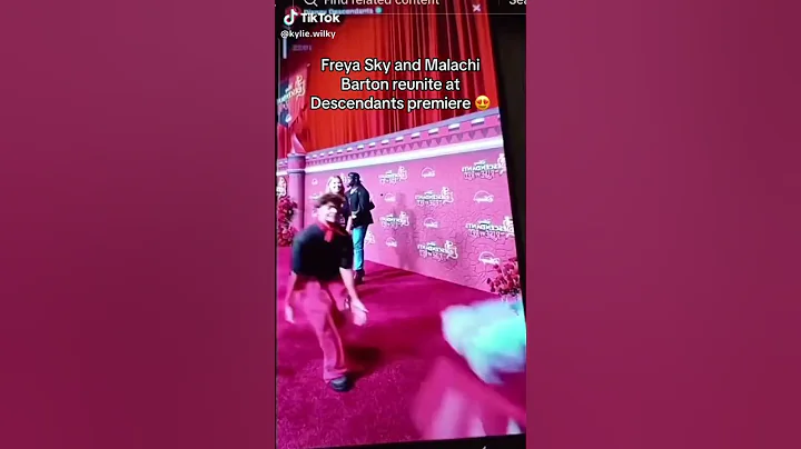 Malachi Barton and Freya Skye reunite at the descendants premiere 🥹 #malachibarton @iamfreyaskye