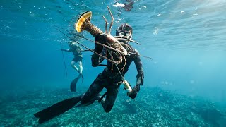 Spearfishing Giant Lobster In The Bahamas! (Catch And Cook)