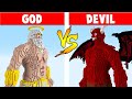 GOD vs DEVIL – Minecraft ANIMATIONS ! PRO GOD VS MUTANT DEVIL EPIC BATTLE