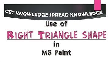 MS Paint Tutorial | Use of Right Triangle Shape | Learn MS Paint @getknowledgespreadknowledg3339