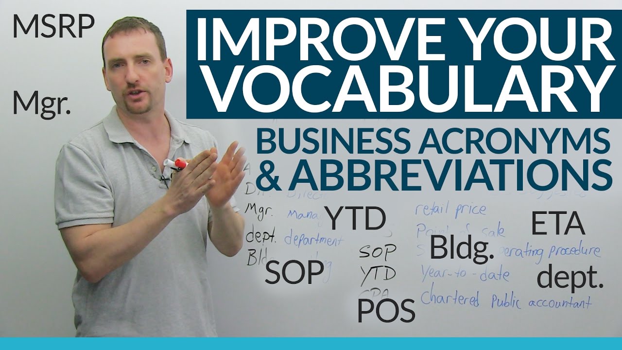 Business acronyms in English - ESL worksheet by Cariboo