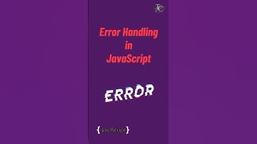 error handling in javascript | #javascript tutorial in 1 minutes