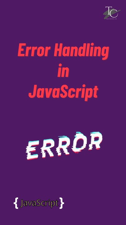 error handling in javascript | #javascript tutorial in 1 minutes - YouTube