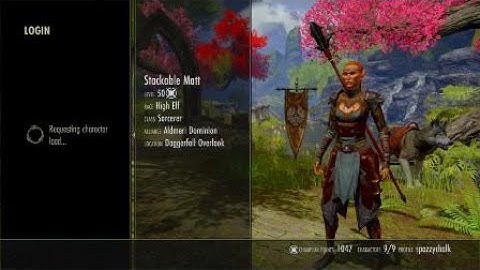 ESO Issue: Infinite Character load screen