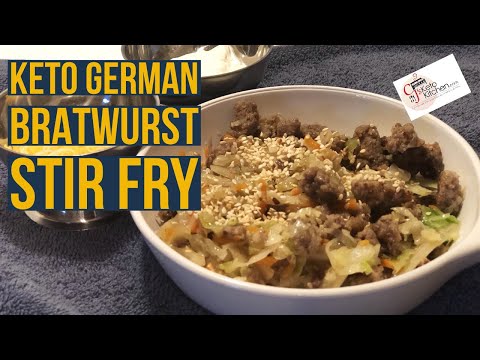 Keto German Bratwurst Stir Fry | Keto Crack Slaw | Low Carb | Food Fusion #keto #ketorecipes