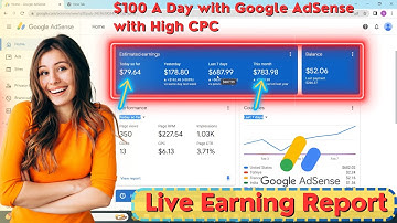 $100 A Day with Google AdSense with High CPC | Live Earning Report