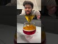 Making a jelly fruit cup