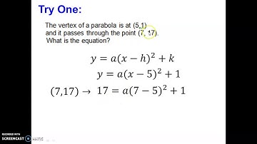 Skill Video   Creating Quadratic Models