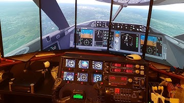 Xplane 11 - 787 Dreamliner flight over London and landing at Heathrow.