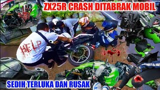 VIRAL CRASH (FALL) BABANG TAKES GIRL UNTIL HIS ZX25R IS DAMAGED