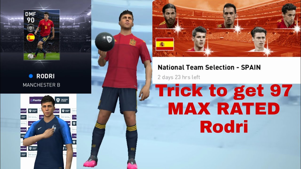 TRICK TO GET RODRI IN SPAIN NATIONAL TEAM SELECTION | PES 2020 MOBILE