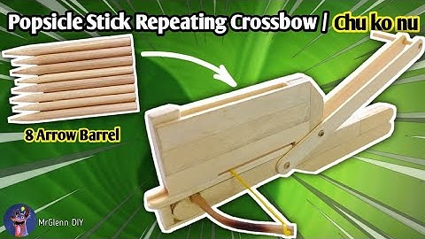 How to make Repeating Crossbow with Popsicle stick (chu ko nu)
