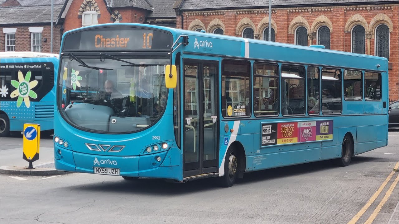 Limp Mode Kickdown! Arriva Buses Wales VDL SB200 Wright Pulsar 2 2992 MX59JZH - Route 10