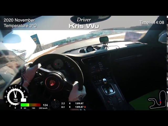 吴亦凡 Kris Wu's 3rd & fastest Porsche's Lap Record of 1:09:05 at Beijing  Goldenport Circuit 