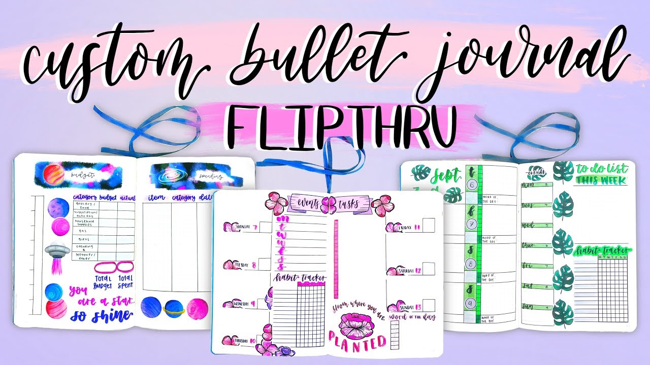 custom bullet journal flipthru full year custom planner setup custom yearly planner