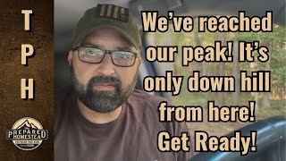 We’ve reach our peak! It’s only down hill from here! Get Ready!