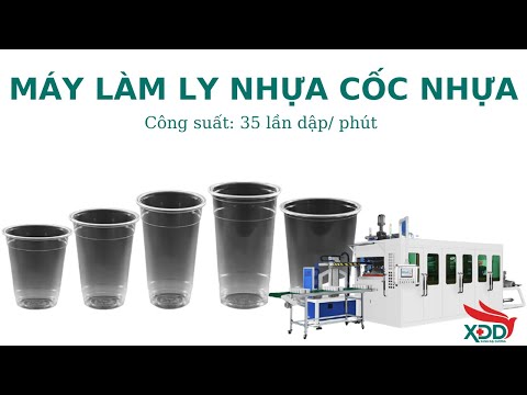 Video Dây chuyền sản xuất máy làm ly nhựa cốc nhựa tự động... - youtube