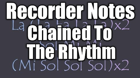 Chained To The Rhythm-Recorder Notes | Katy Perry