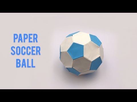 How to make a paper soccer ball step by step