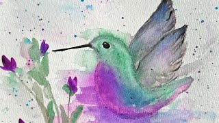 Loose Watercolor Humming Bird