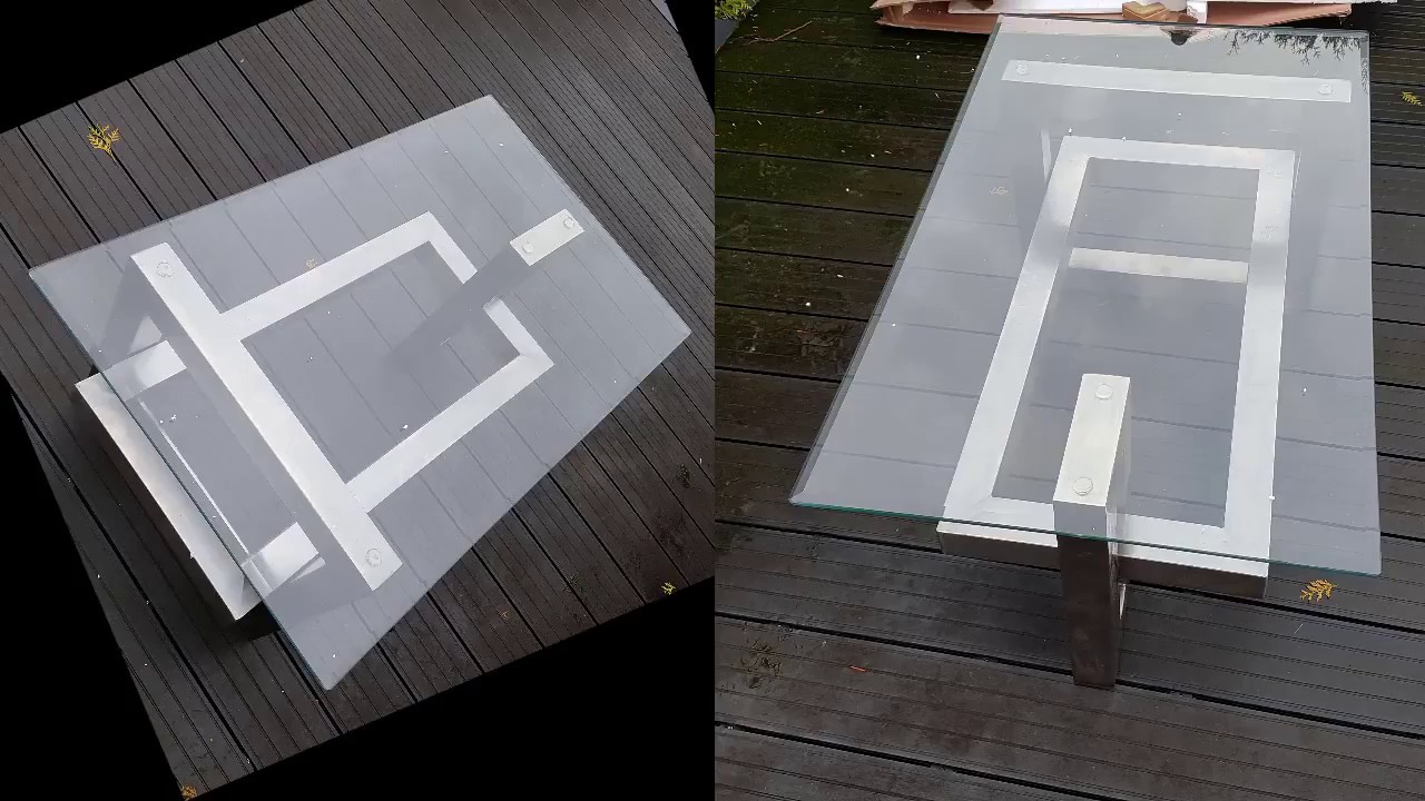 Edelstahl Designertisch selber bauen für unter 200€