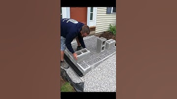 Building Stone Veneer Steps (Block Work) | #concrete #masonry #stonework