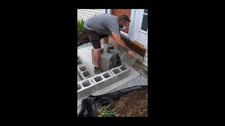 Building Stone Veneer Steps (Block Work) | #concrete #masonry #stonework