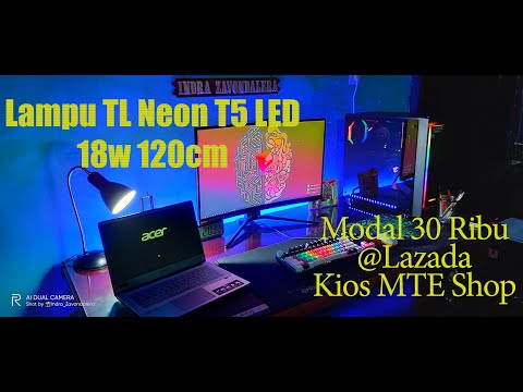 Tutorial memasang lampu LED T5. 