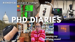 PHD VLOG🥼🧪 Where have I been?! | Passing my qualifying exam, new camera, traveling, lab experiments