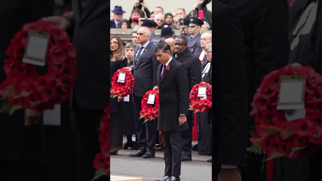 Prime Minister Rishi Sunak Joins His Majesty King Charles III For Remembrance Day Service