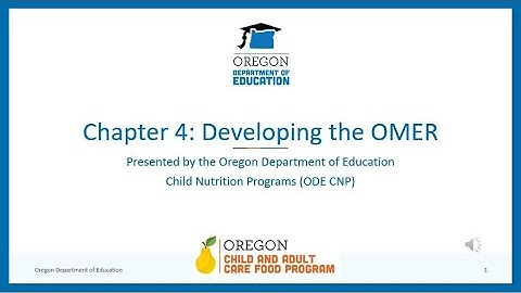 Chapter 4 - Developing the OMER
