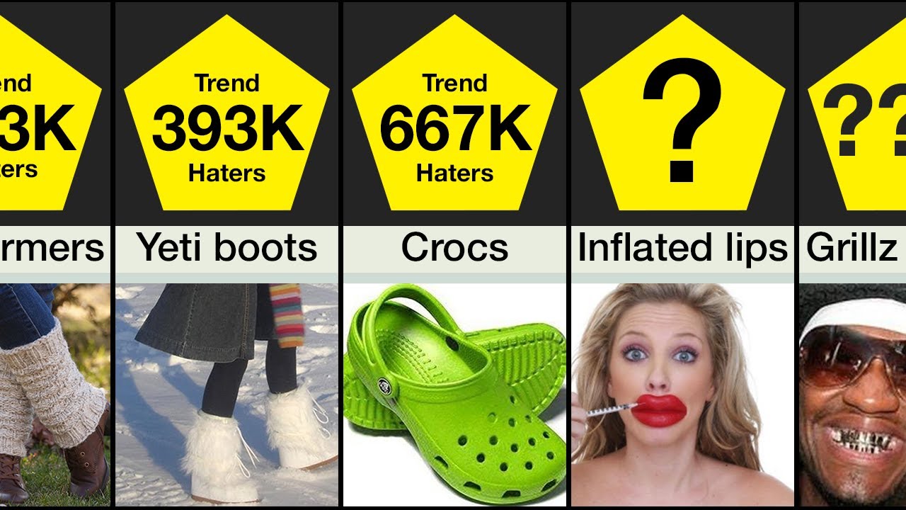 Comparison Worst Fashion Trends YouTube