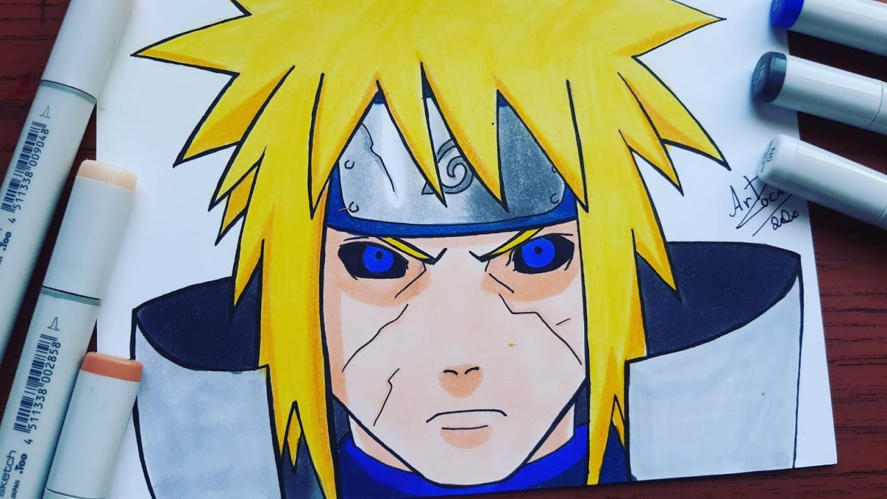 COMO DESENHAR Minato Namikaze (Yondaime Hokage)